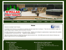 Tablet Screenshot of mcmillanforestproducts.com